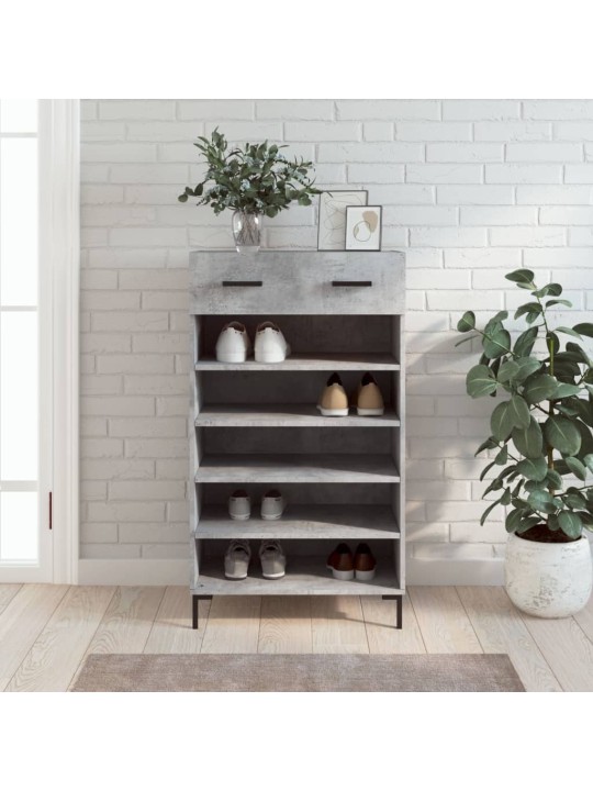Botník betonově šedý 60 x 35 x 105 cm kompozitní dřevo