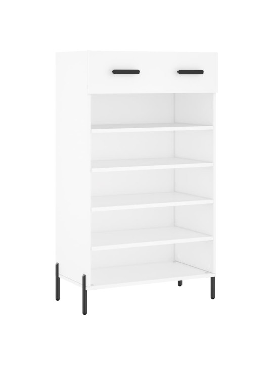 Botník bílý 60 x 35 x 105 cm kompozitní dřevo