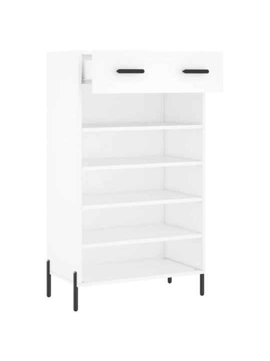 Botník bílý 60 x 35 x 105 cm kompozitní dřevo
