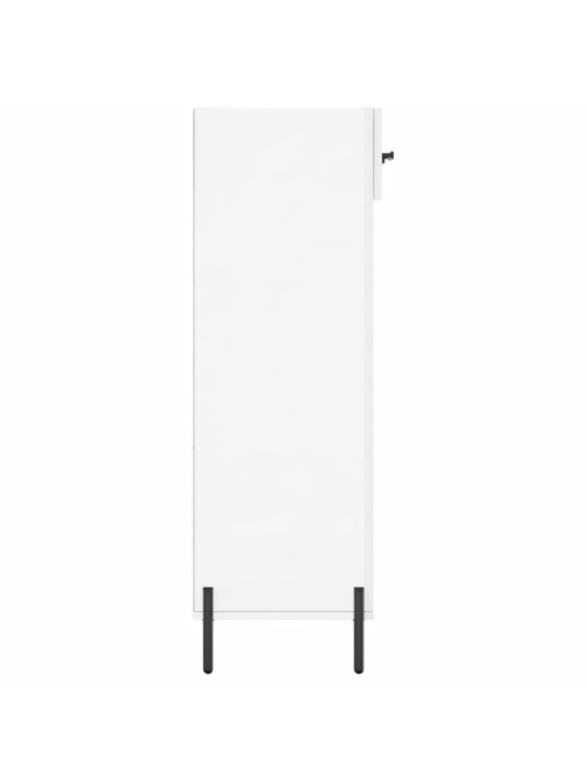 Botník bílý s vysokým leskem 60 x 35 x 105 cm kompozitní dřevo