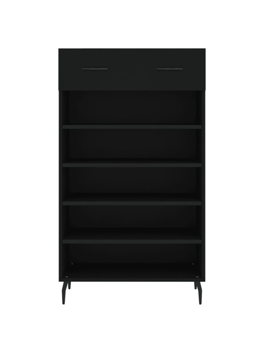 Botník černý 60 x 35 x 105 cm kompozitní dřevo