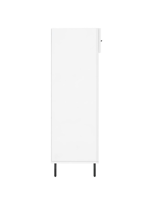 Botník bílý s vysokým leskem 60 x 35 x 105 cm kompozitní dřevo