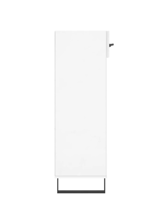 Botník bílý s vysokým leskem 60 x 35 x 105 cm kompozitní dřevo