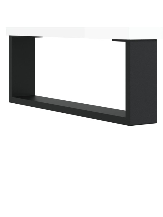 Botník bílý s vysokým leskem 60 x 35 x 105 cm kompozitní dřevo