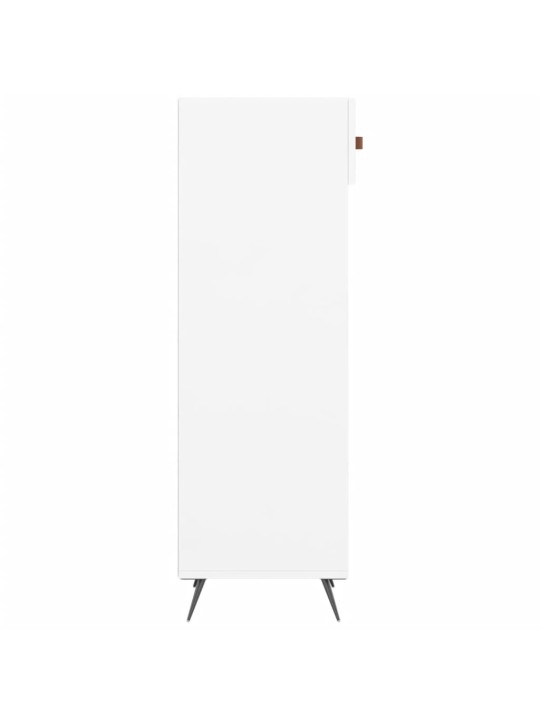Botník bílý s vysokým leskem 30 x 35 x 105 cm kompozitní dřevo