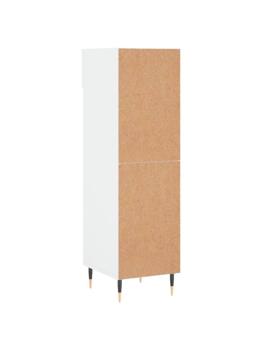 Botník bílý s vysokým leskem 30 x 35 x 105 cm kompozitní dřevo