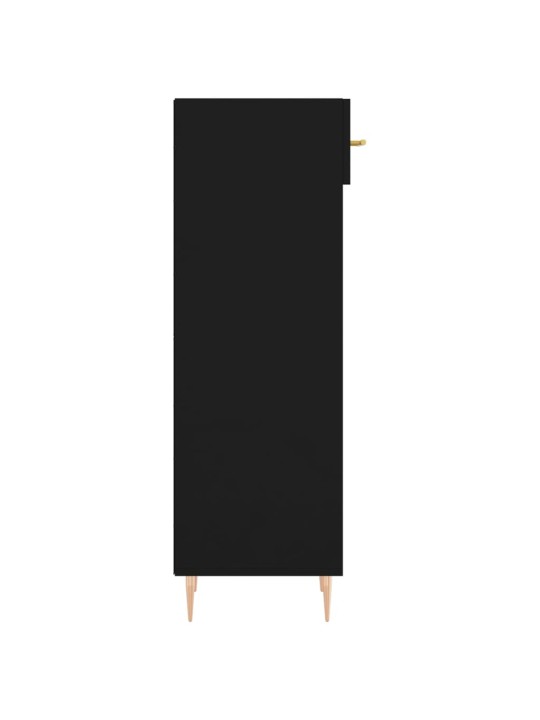 Botník černý 30 x 35 x 105 cm kompozitní dřevo