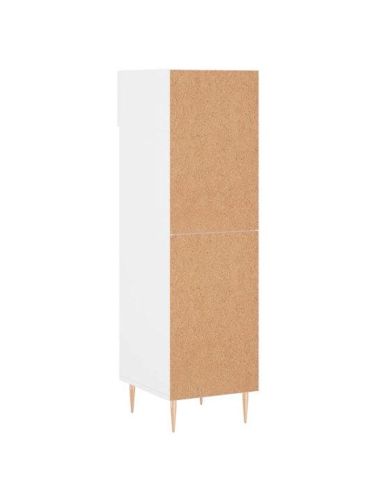 Botník bílý s vysokým leskem 30 x 35 x 105 cm kompozitní dřevo