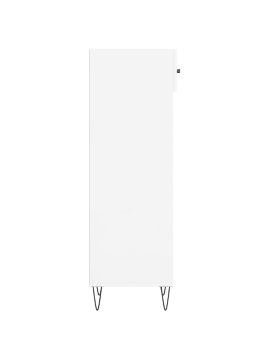 Botník bílý s vysokým leskem 30 x 35 x 105 cm kompozitní dřevo