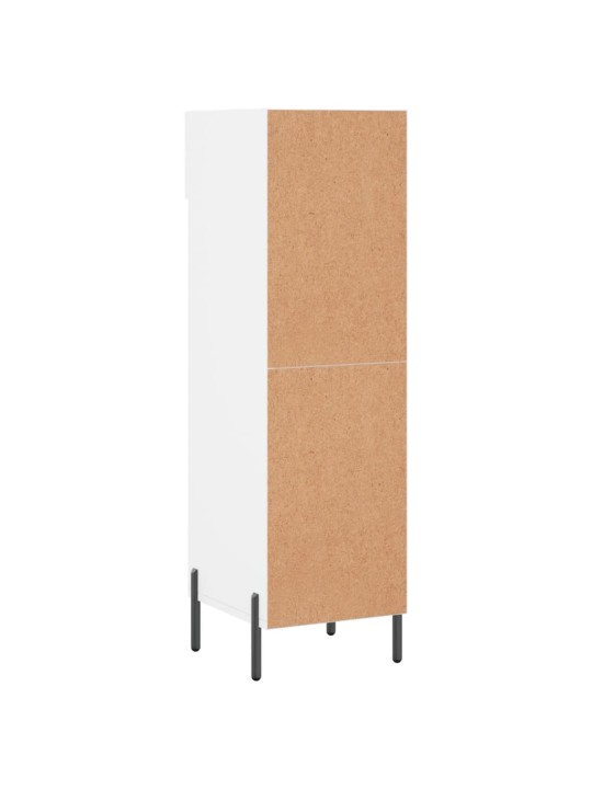 Botník bílý s vysokým leskem 30 x 35 x 105 cm kompozitní dřevo