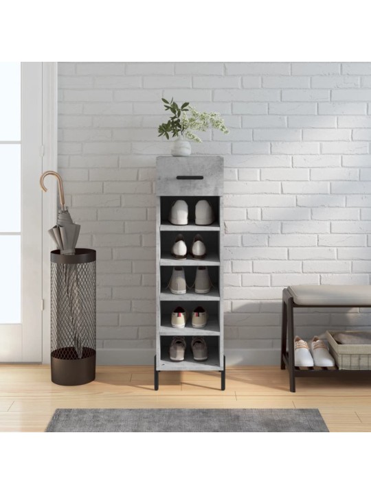 Botník betonově šedý 30 x 35 x 105 cm kompozitní dřevo