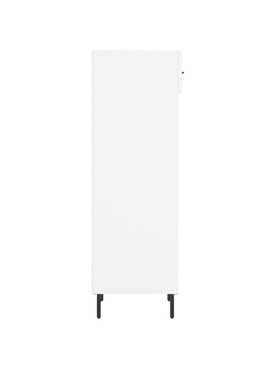Botník bílý s vysokým leskem 30 x 35 x 105 cm kompozitní dřevo