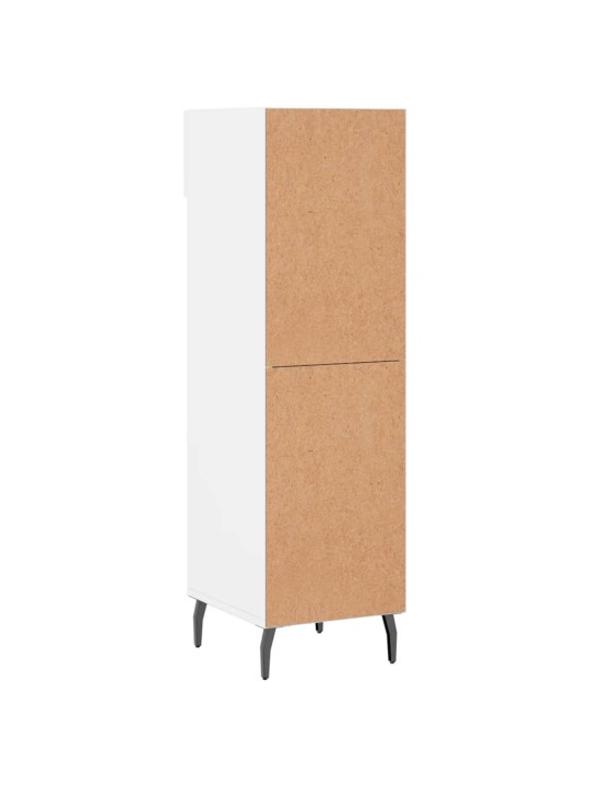 Botník bílý s vysokým leskem 30 x 35 x 105 cm kompozitní dřevo