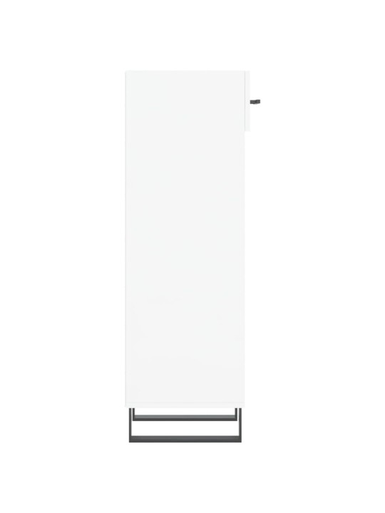 Botník bílý s vysokým leskem 30 x 35 x 105 cm kompozitní dřevo