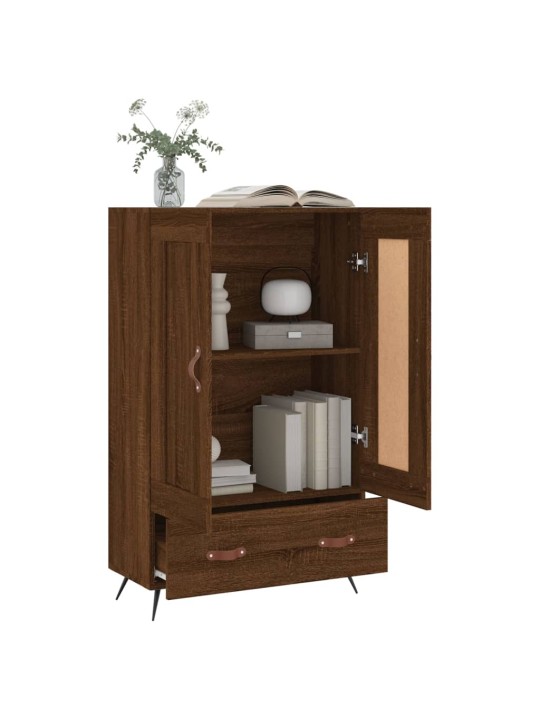 Skříň highboard hnědý dub 69,5 x 31 x 115 cm kompozitní dřevo