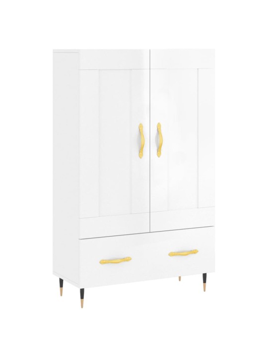 Skříň highboard lesklá bílá 69,5 x 31 x 115 cm kompozitní dřevo