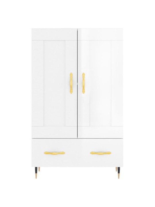Skříň highboard lesklá bílá 69,5 x 31 x 115 cm kompozitní dřevo