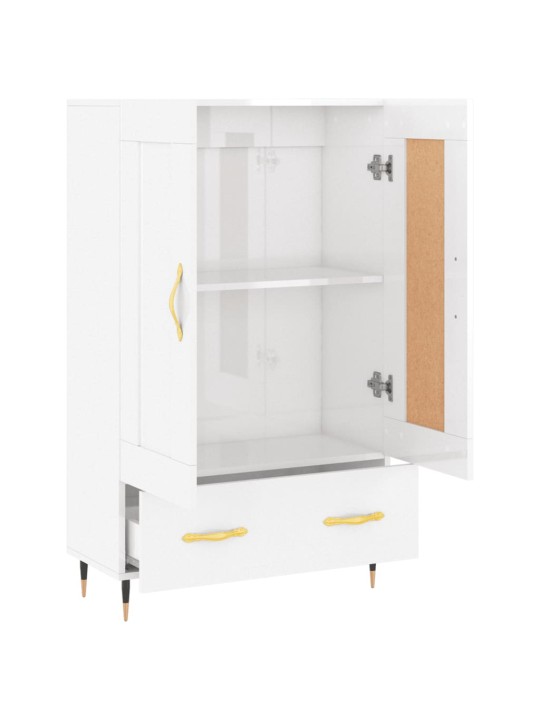 Skříň highboard lesklá bílá 69,5 x 31 x 115 cm kompozitní dřevo