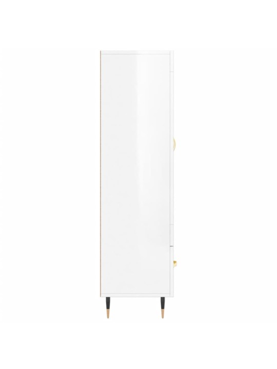 Skříň highboard lesklá bílá 69,5 x 31 x 115 cm kompozitní dřevo