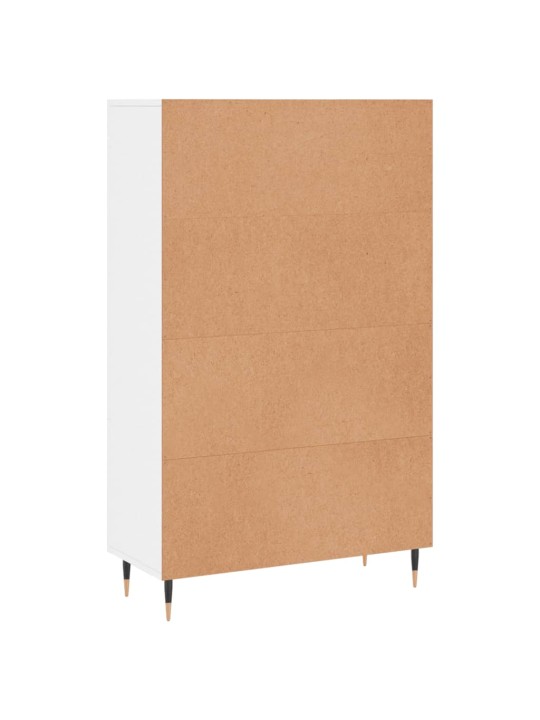 Skříň highboard lesklá bílá 69,5 x 31 x 115 cm kompozitní dřevo