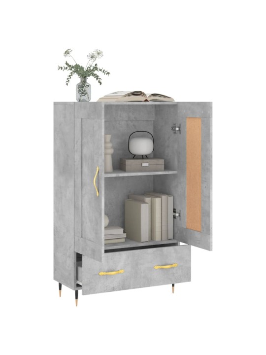 Skříň highboard betonově šedá 69,5x31x115 cm kompozitní dřevo
