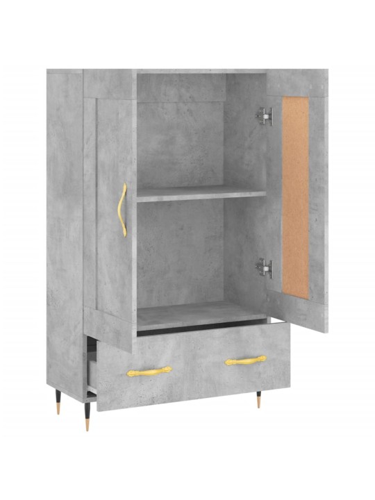 Skříň highboard betonově šedá 69,5x31x115 cm kompozitní dřevo