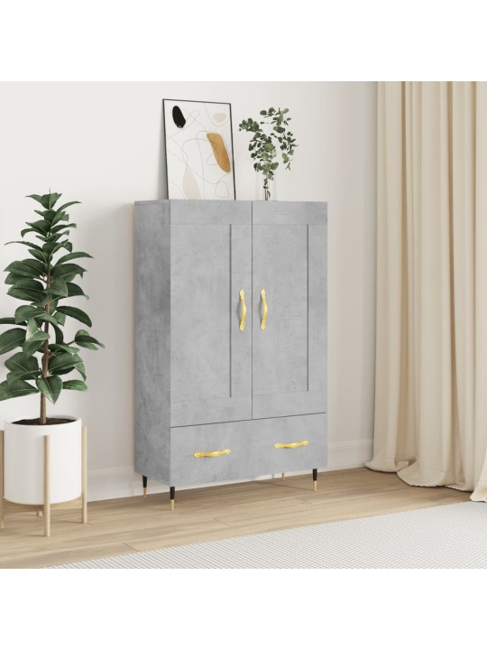 Skříň highboard betonově šedá 69,5x31x115 cm kompozitní dřevo