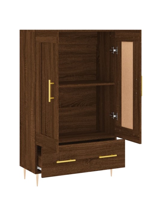 Skříň highboard hnědý dub 69,5 x 31 x 115 cm kompozitní dřevo