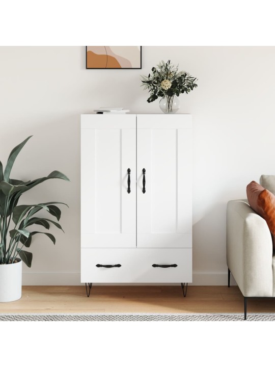 Skříň highboard bílá 69,5 x 31 x 115 cm kompozitní dřevo