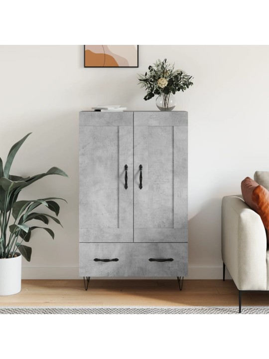 Skříň highboard betonově šedá 69,5x31x115 cm kompozitní dřevo