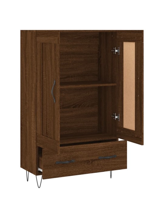Skříň highboard hnědý dub 69,5 x 31 x 115 cm kompozitní dřevo
