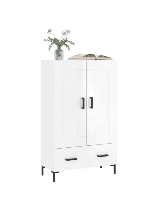 Skříň highboard lesklá bílá 69,5 x 31 x 115 cm kompozitní dřevo