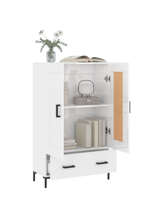 Skříň highboard lesklá bílá 69,5 x 31 x 115 cm kompozitní dřevo