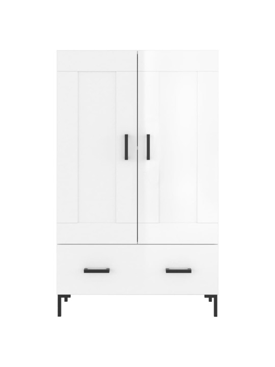 Skříň highboard lesklá bílá 69,5 x 31 x 115 cm kompozitní dřevo