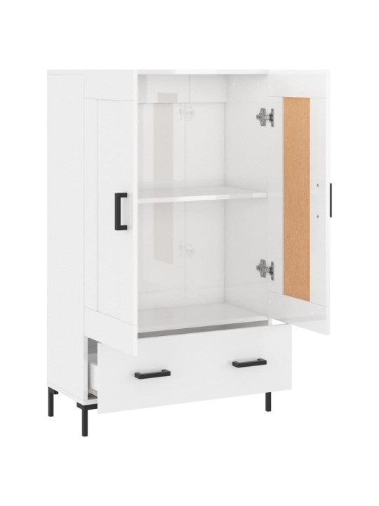 Skříň highboard lesklá bílá 69,5 x 31 x 115 cm kompozitní dřevo