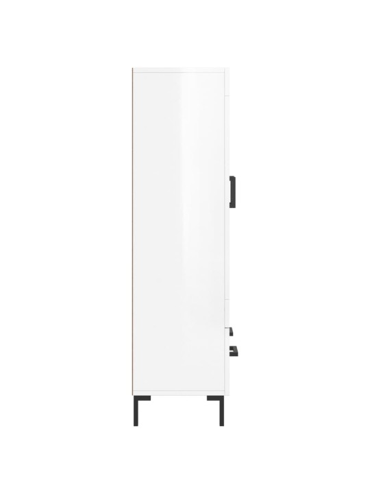 Skříň highboard lesklá bílá 69,5 x 31 x 115 cm kompozitní dřevo
