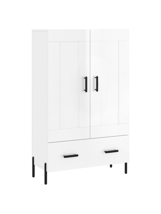 Skříň highboard lesklá bílá 69,5 x 31 x 115 cm kompozitní dřevo