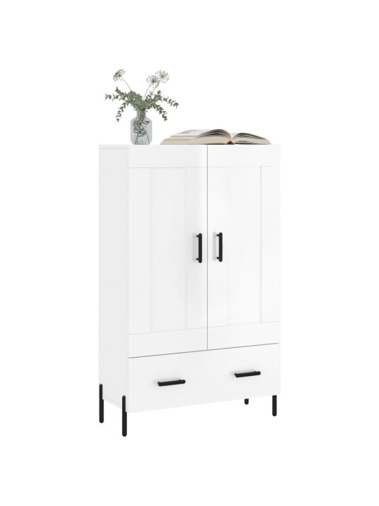 Skříň highboard lesklá bílá 69,5 x 31 x 115 cm kompozitní dřevo