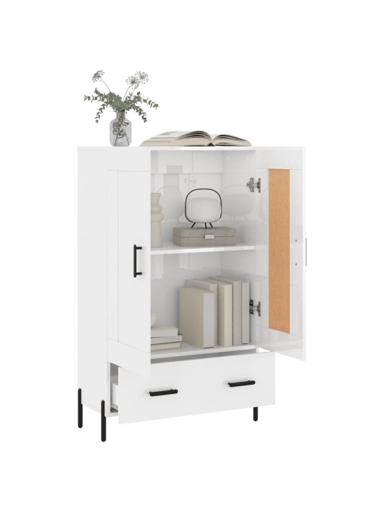 Skříň highboard lesklá bílá 69,5 x 31 x 115 cm kompozitní dřevo