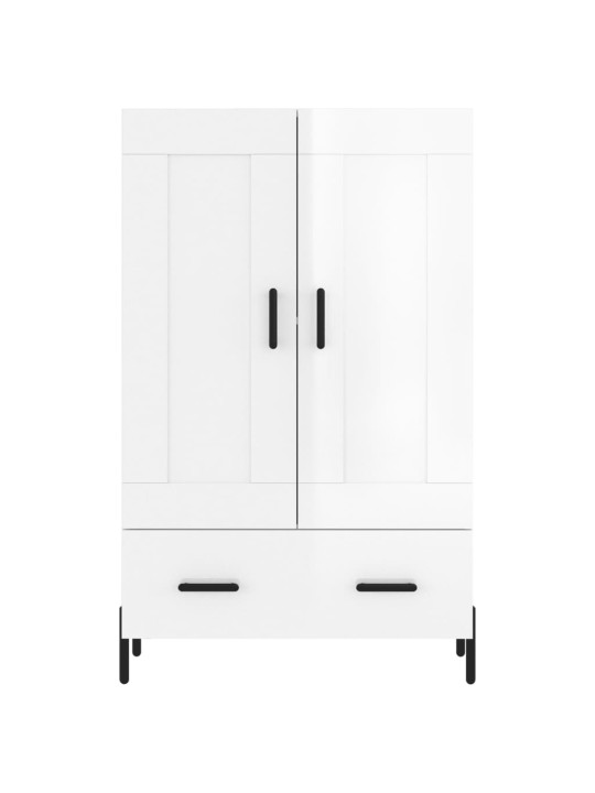 Skříň highboard lesklá bílá 69,5 x 31 x 115 cm kompozitní dřevo