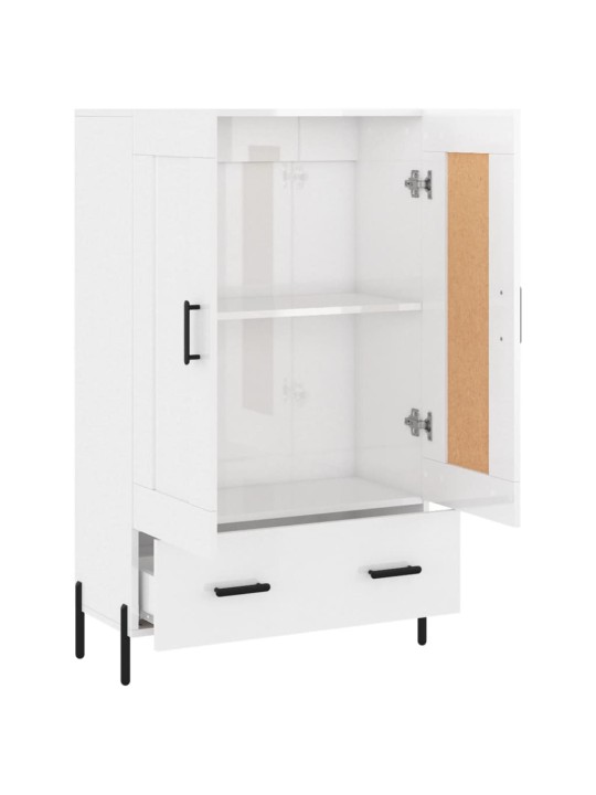 Skříň highboard lesklá bílá 69,5 x 31 x 115 cm kompozitní dřevo