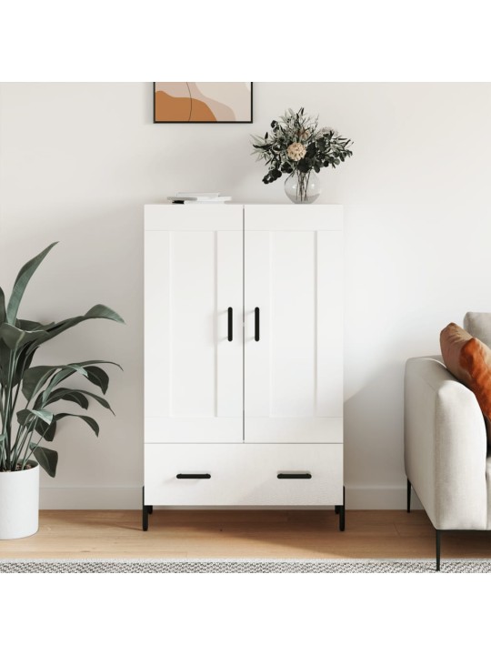 Skříň highboard lesklá bílá 69,5 x 31 x 115 cm kompozitní dřevo