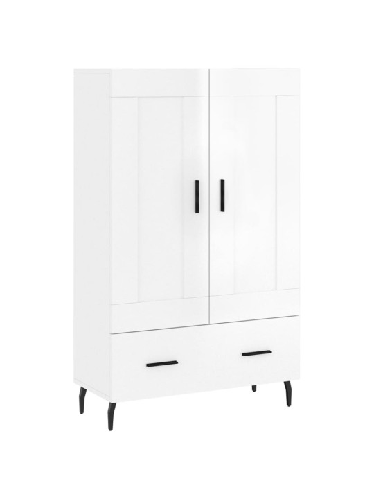 Skříň highboard lesklá bílá 69,5 x 31 x 115 cm kompozitní dřevo