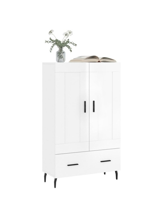 Skříň highboard lesklá bílá 69,5 x 31 x 115 cm kompozitní dřevo