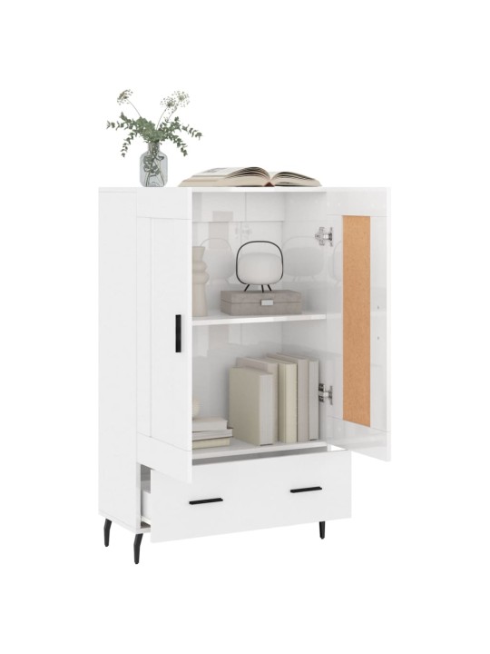 Skříň highboard lesklá bílá 69,5 x 31 x 115 cm kompozitní dřevo