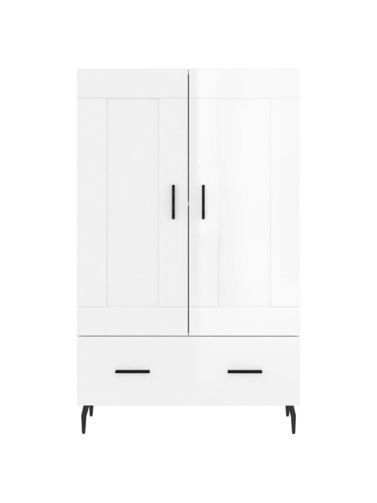 Skříň highboard lesklá bílá 69,5 x 31 x 115 cm kompozitní dřevo