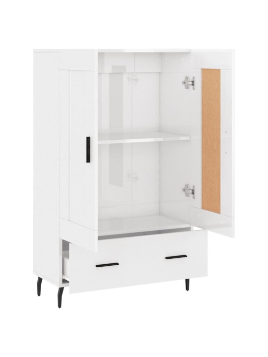 Skříň highboard lesklá bílá 69,5 x 31 x 115 cm kompozitní dřevo