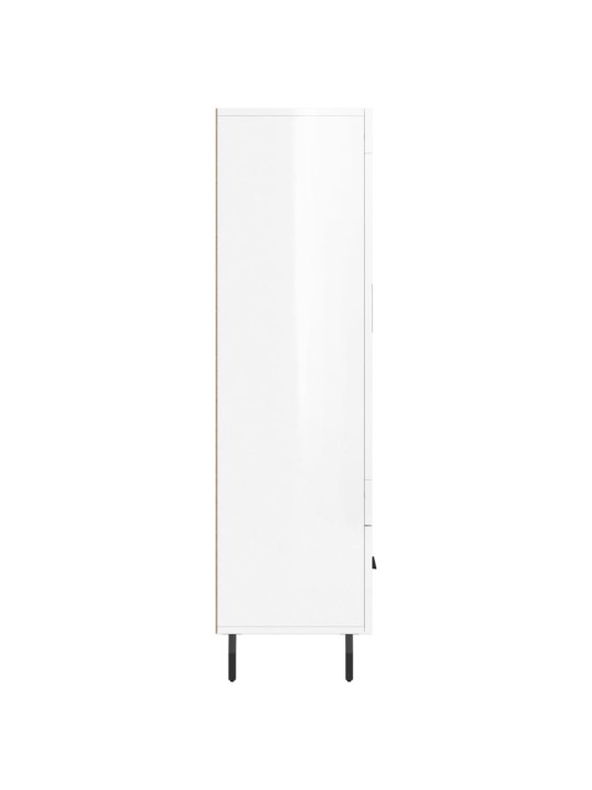 Skříň highboard lesklá bílá 69,5 x 31 x 115 cm kompozitní dřevo