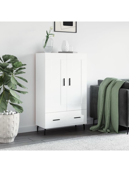 Skříň highboard lesklá bílá 69,5 x 31 x 115 cm kompozitní dřevo