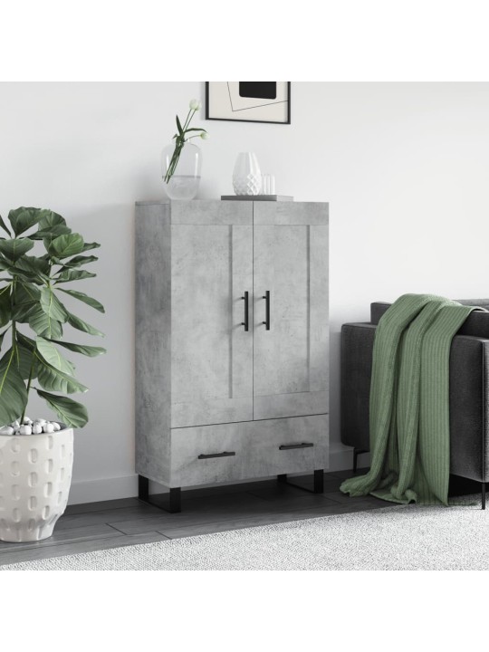 Skříň highboard betonově šedá 69,5x31x115 cm kompozitní dřevo
